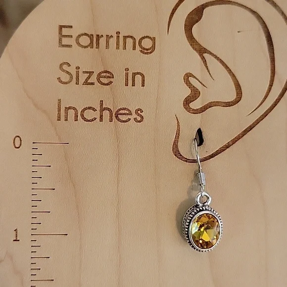 Imperial Topaz Vintage Style Earrings - Picture 3 of 5